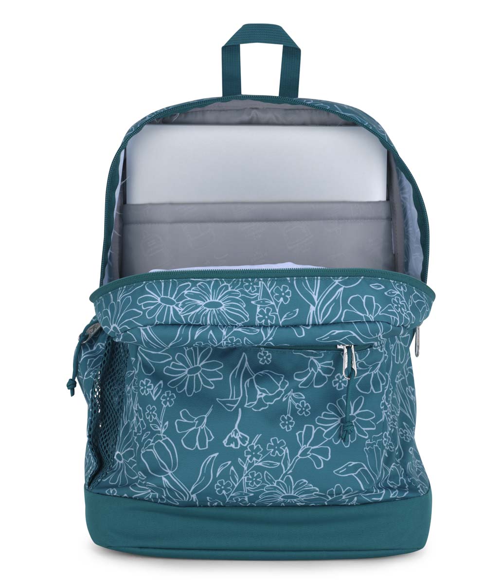 Sac à dos pour ordinateur portable JanSport Cross Town Plus - Delightful Daisies Green