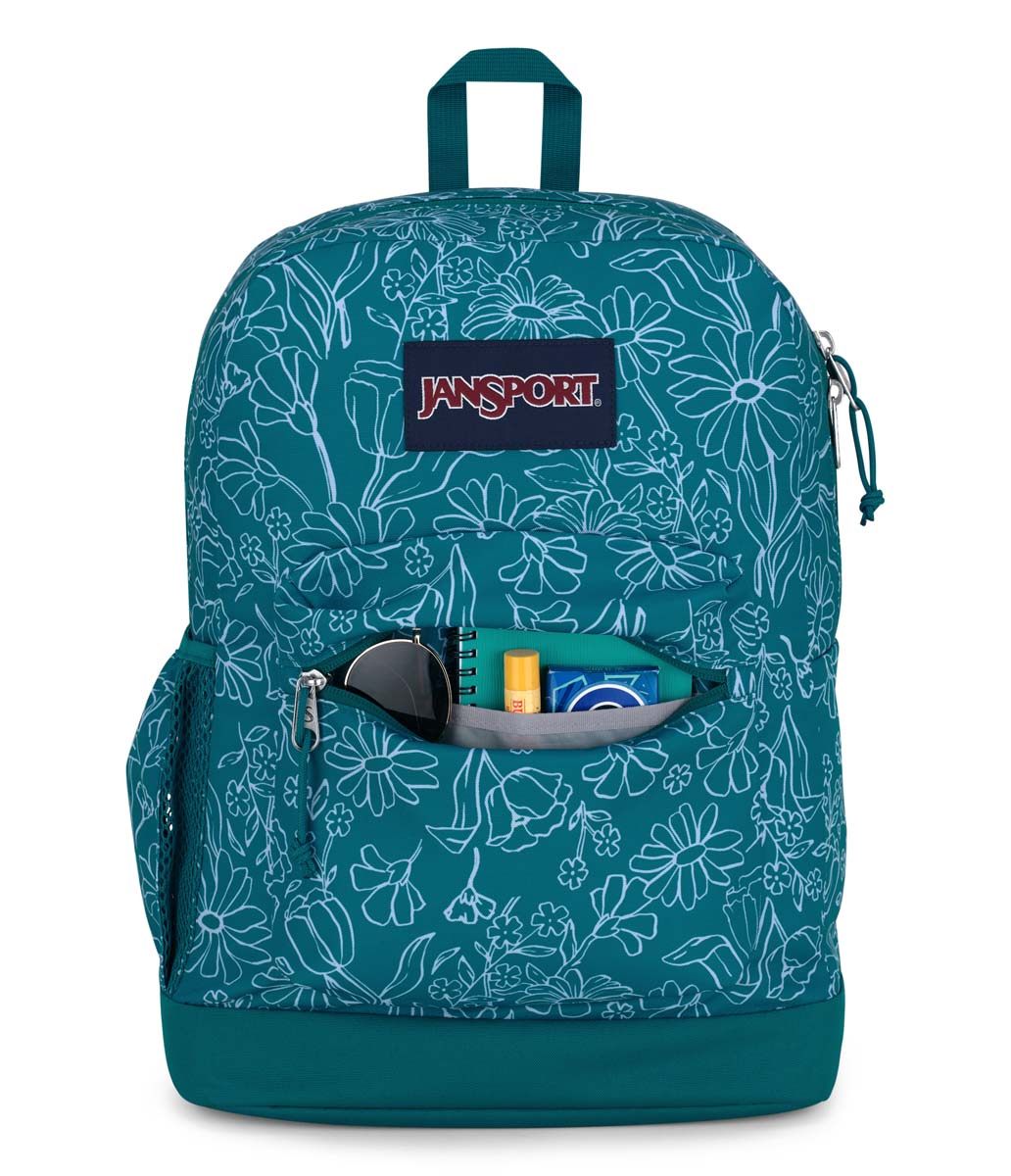 Sac à dos pour ordinateur portable JanSport Cross Town Plus - Delightful Daisies Green