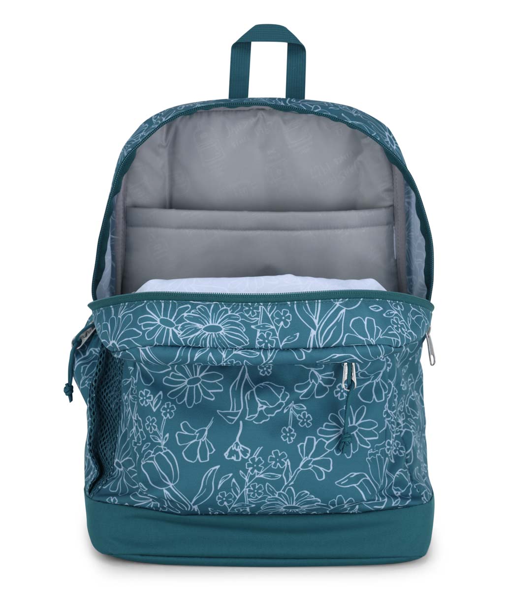 Sac à dos pour ordinateur portable JanSport Cross Town Plus - Delightful Daisies Green