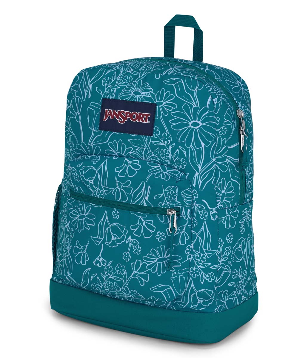 Sac à dos pour ordinateur portable JanSport Cross Town Plus - Delightful Daisies Green