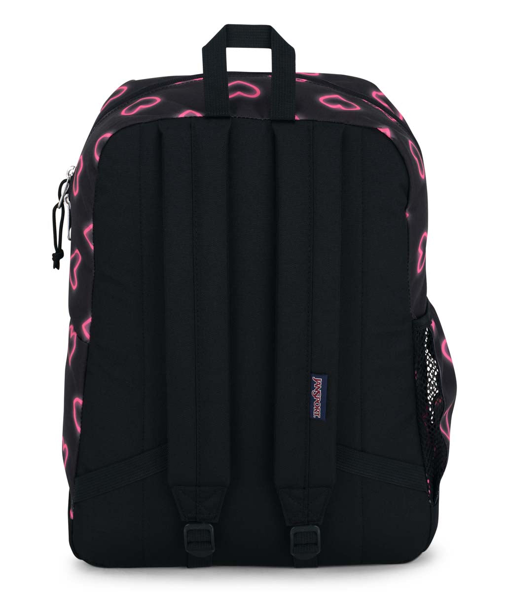 JanSport Cross Town Plus Laptop Backpack - Happy Hearts Black