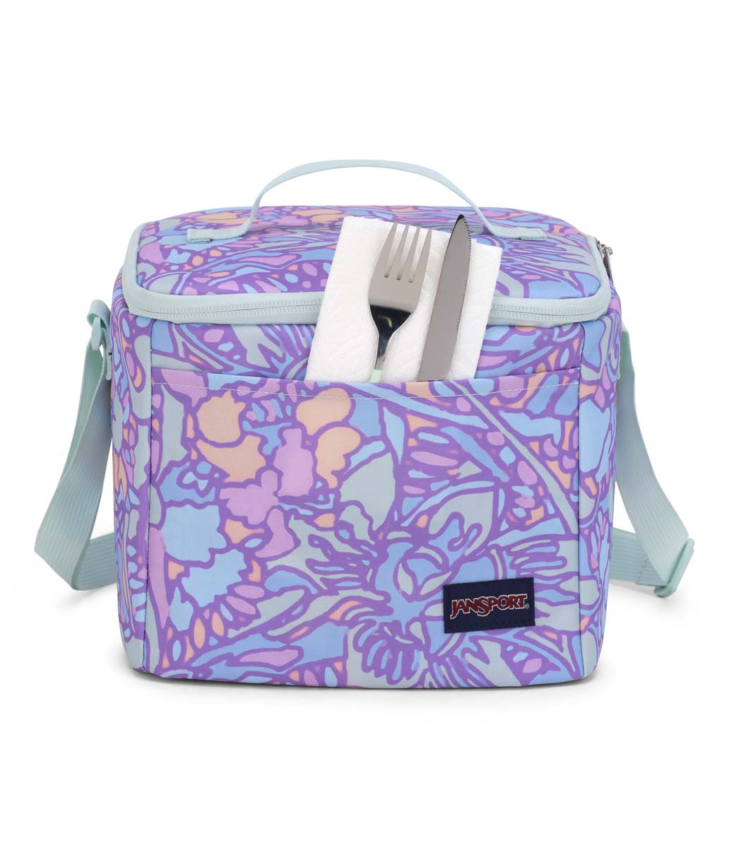 JanSport Super Snack Sac à lunch - Lilas pastel floral fluide