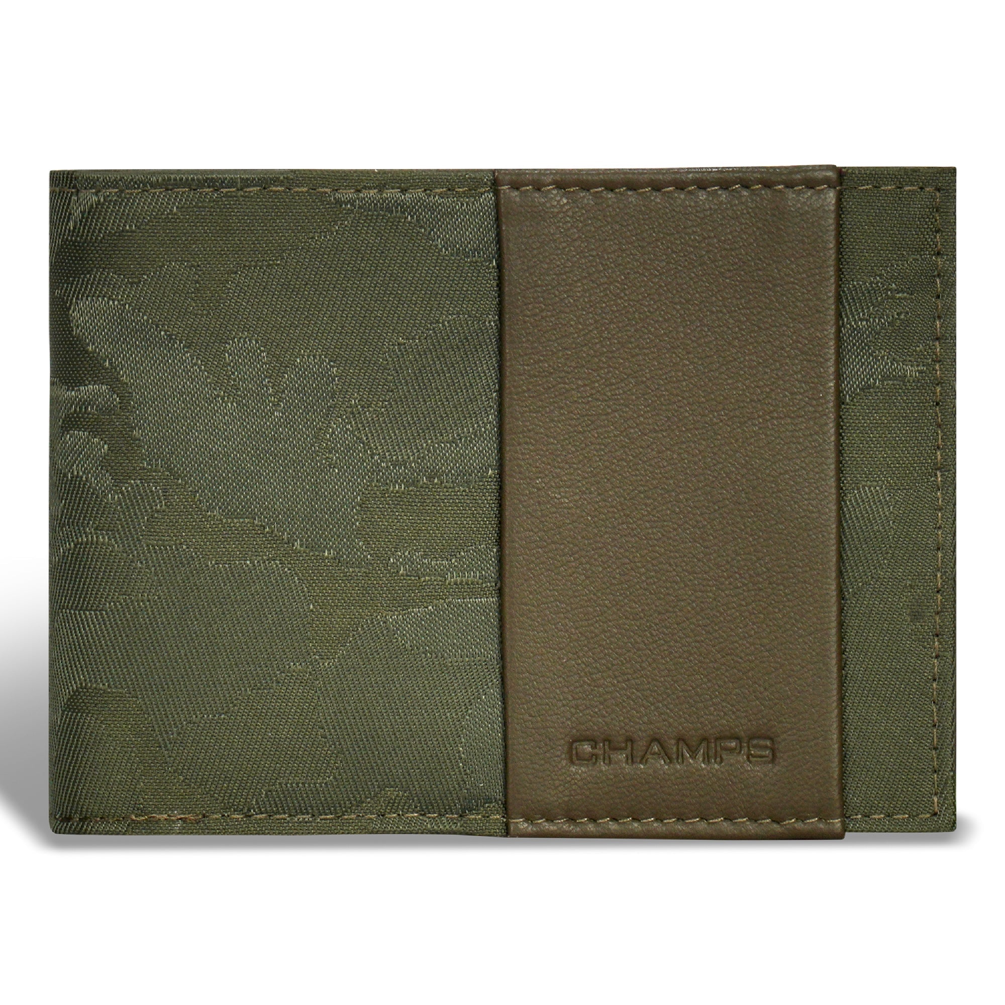 Champs Men Camo / Leather Center Wing Wallet