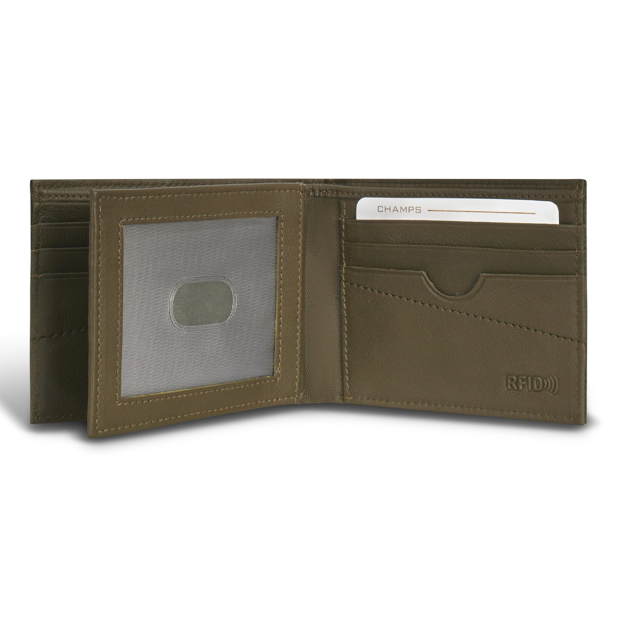 Champs Men Camo / Leather Center Wing Wallet