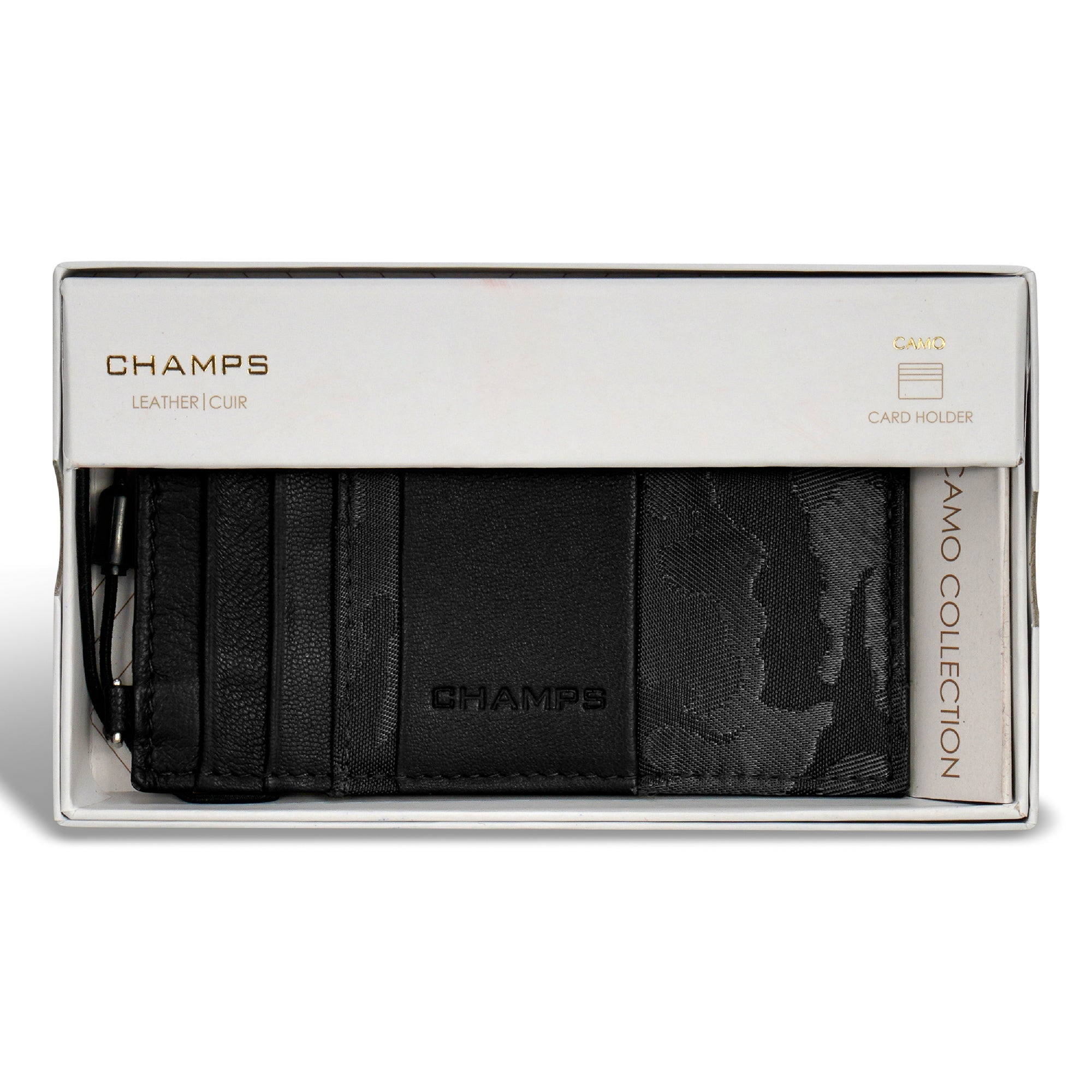 Champs Men Camo / Leather Slim Cardholder