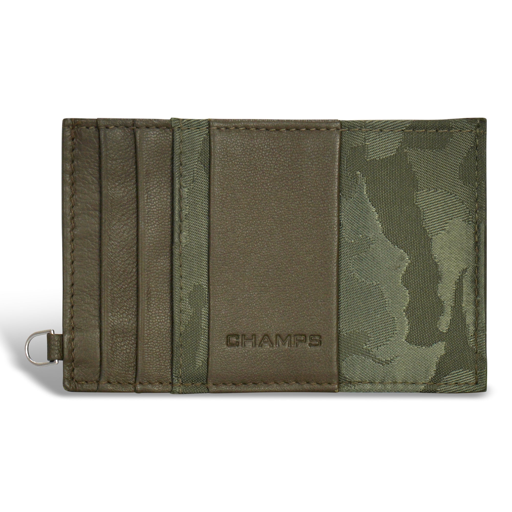 Champs Men Camo / Leather Slim Cardholder