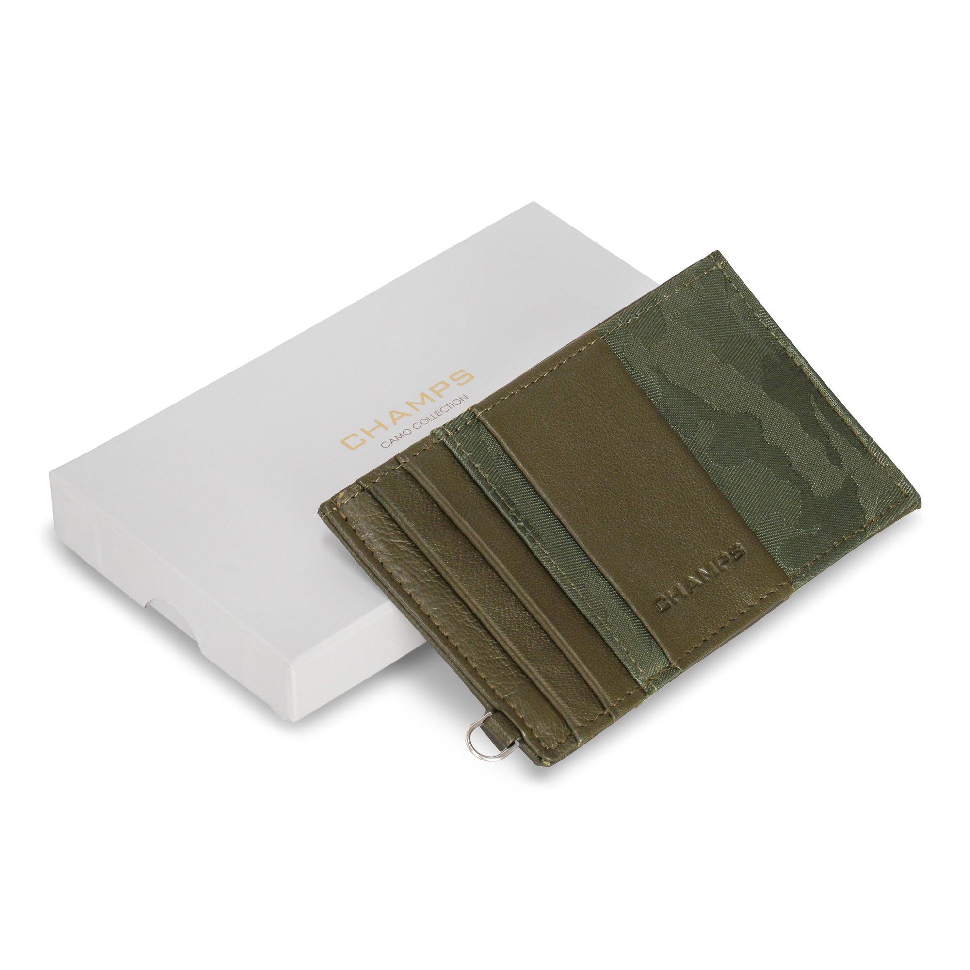 Champs Men Camo / Leather Slim Cardholder