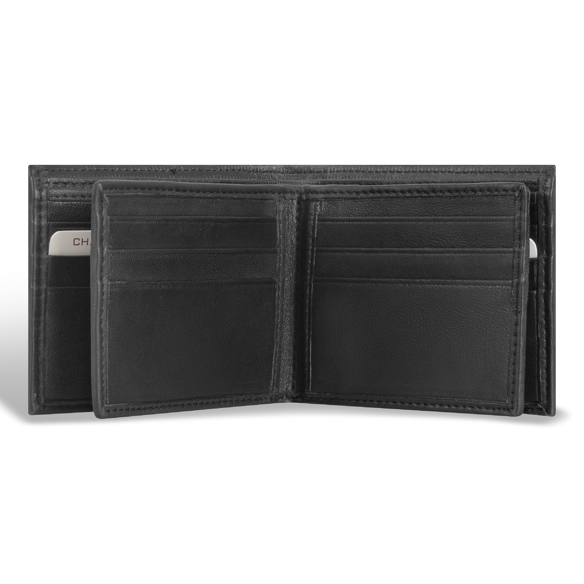 Champs Men Classic / Leather Multi-Wing Card Wallet