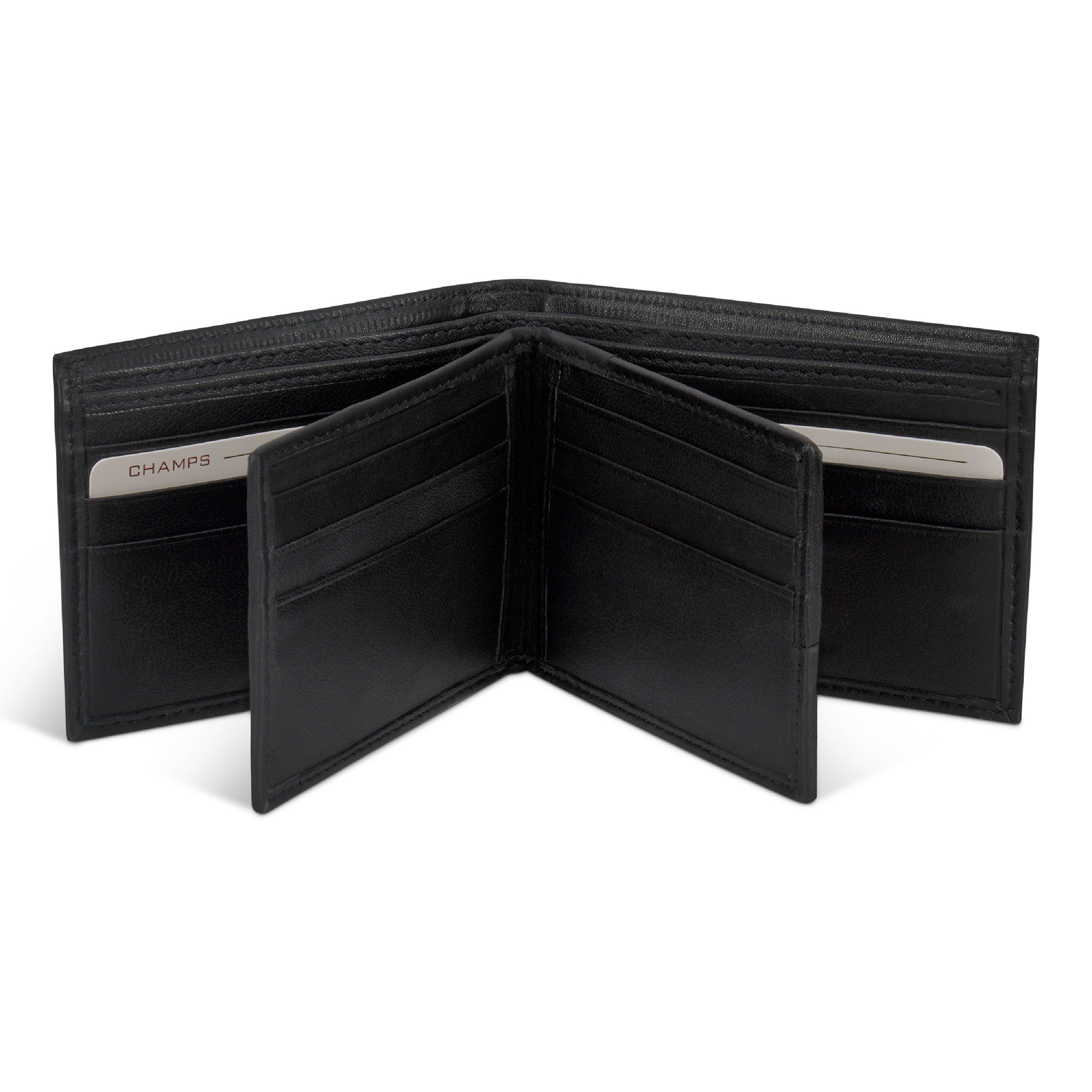 Champs Men Classic / Leather Multi-Wing Card Wallet