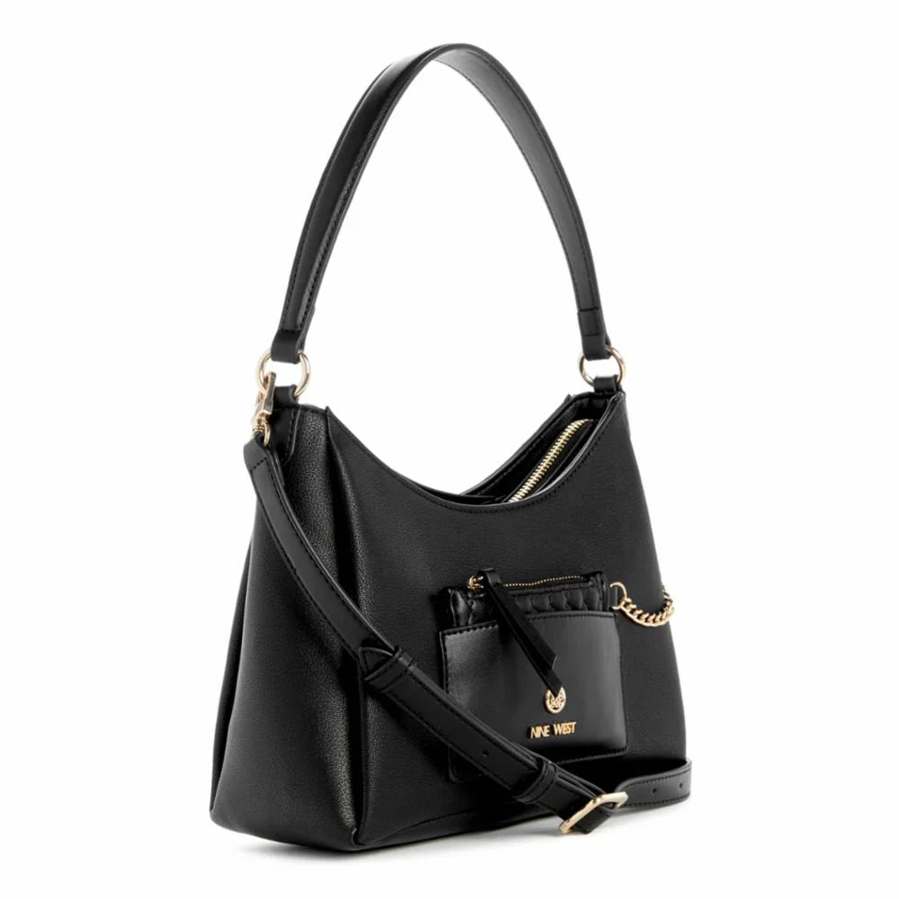 Nine West Maverick Top Zip Shoulder Bag - Black