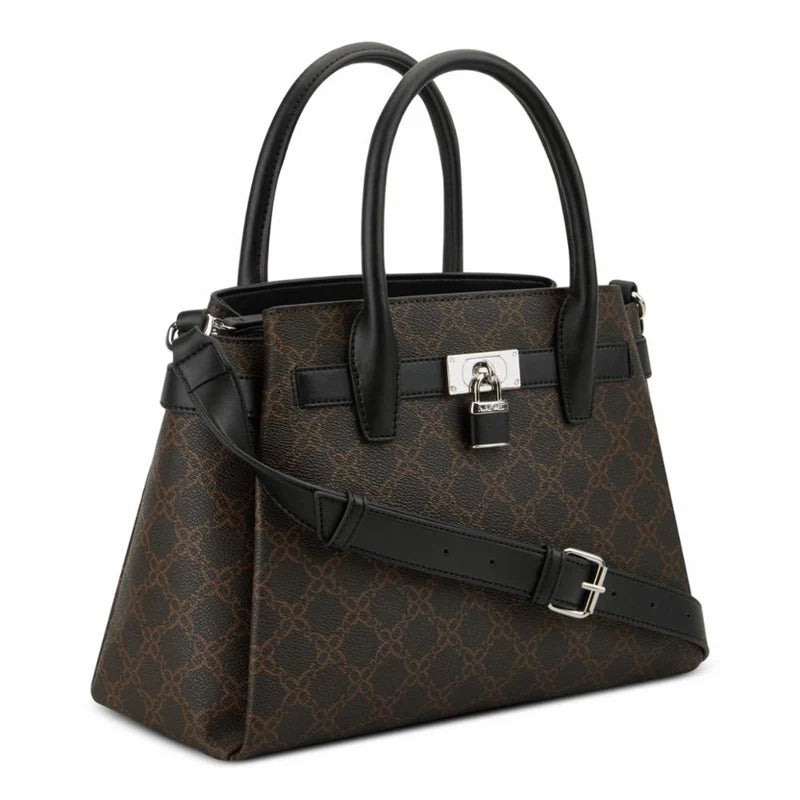 Nine West Josey Satchel - Brown Logo /Black