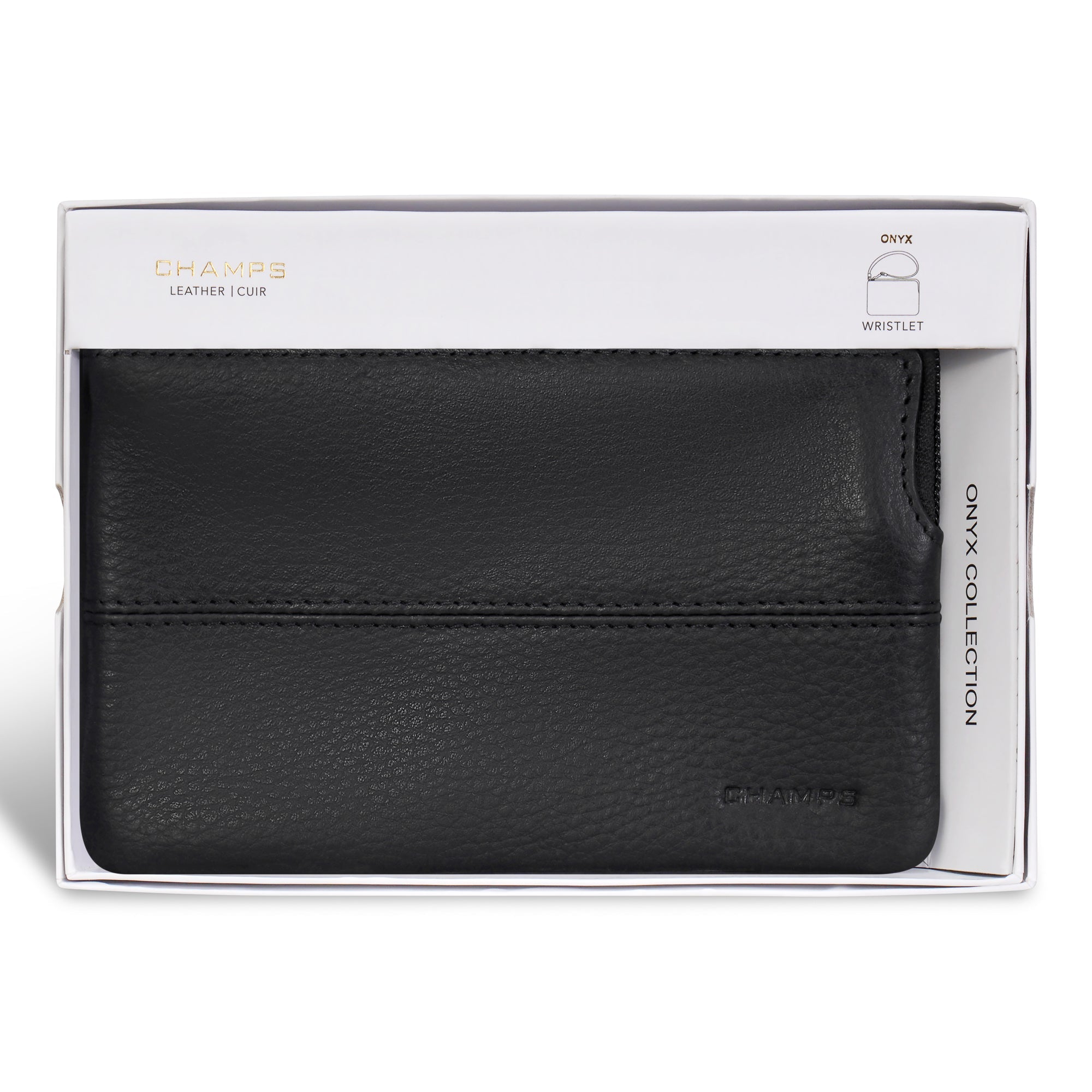 Champs Hommes Onyx / Pochette en Cuir
