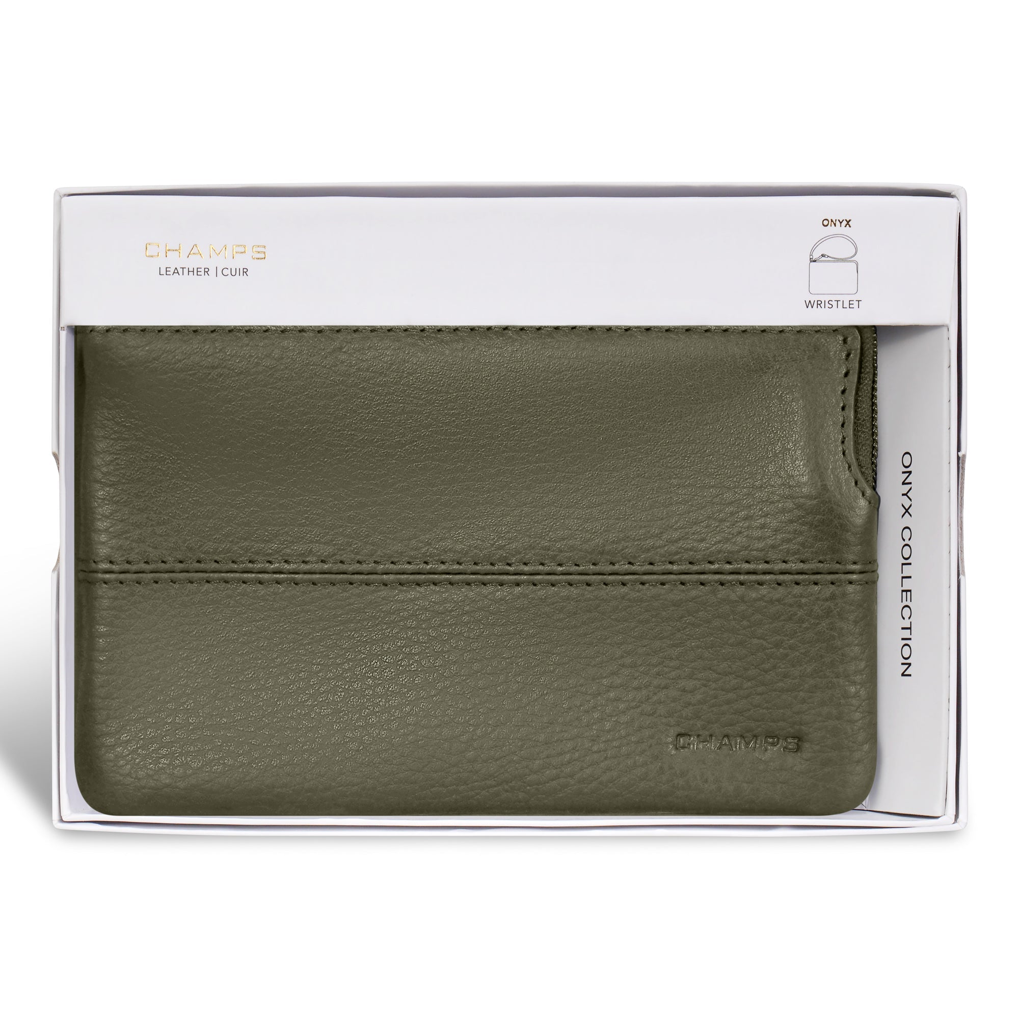 Champs Hommes Onyx / Pochette en Cuir