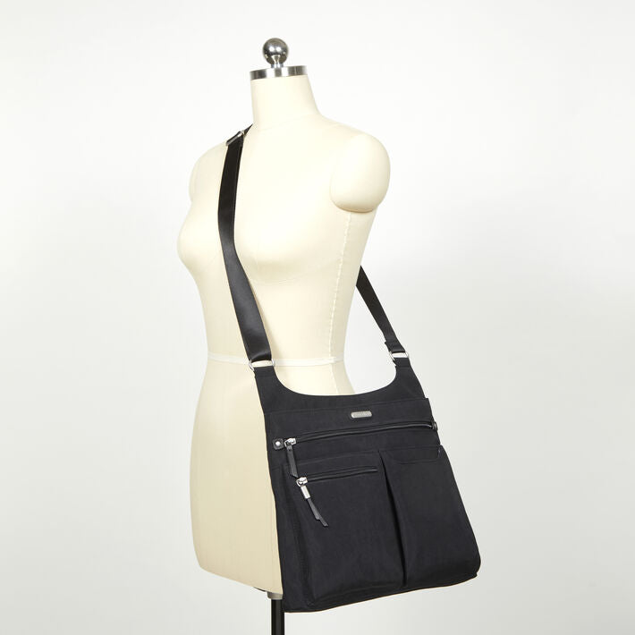 Baggallini On Track Zip Crossbody With RFID Phone Wristlet