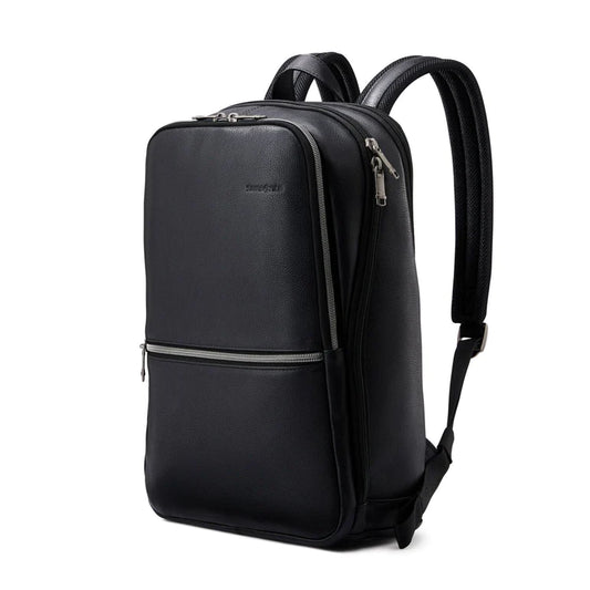 Samsonite Classic Leather Slim Laptop Backpack - Black