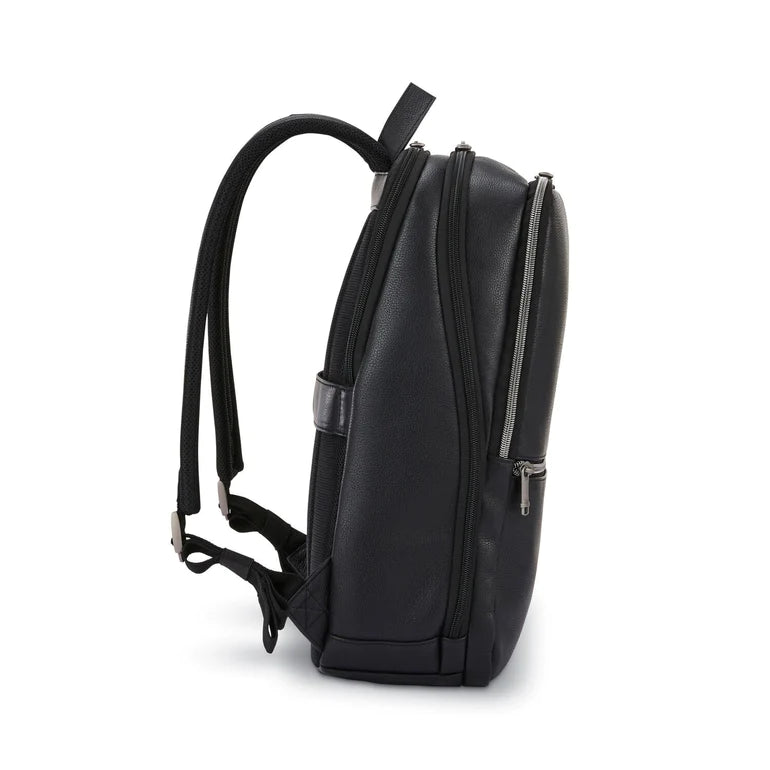 Samsonite Classic Leather Slim Laptop Backpack - Black