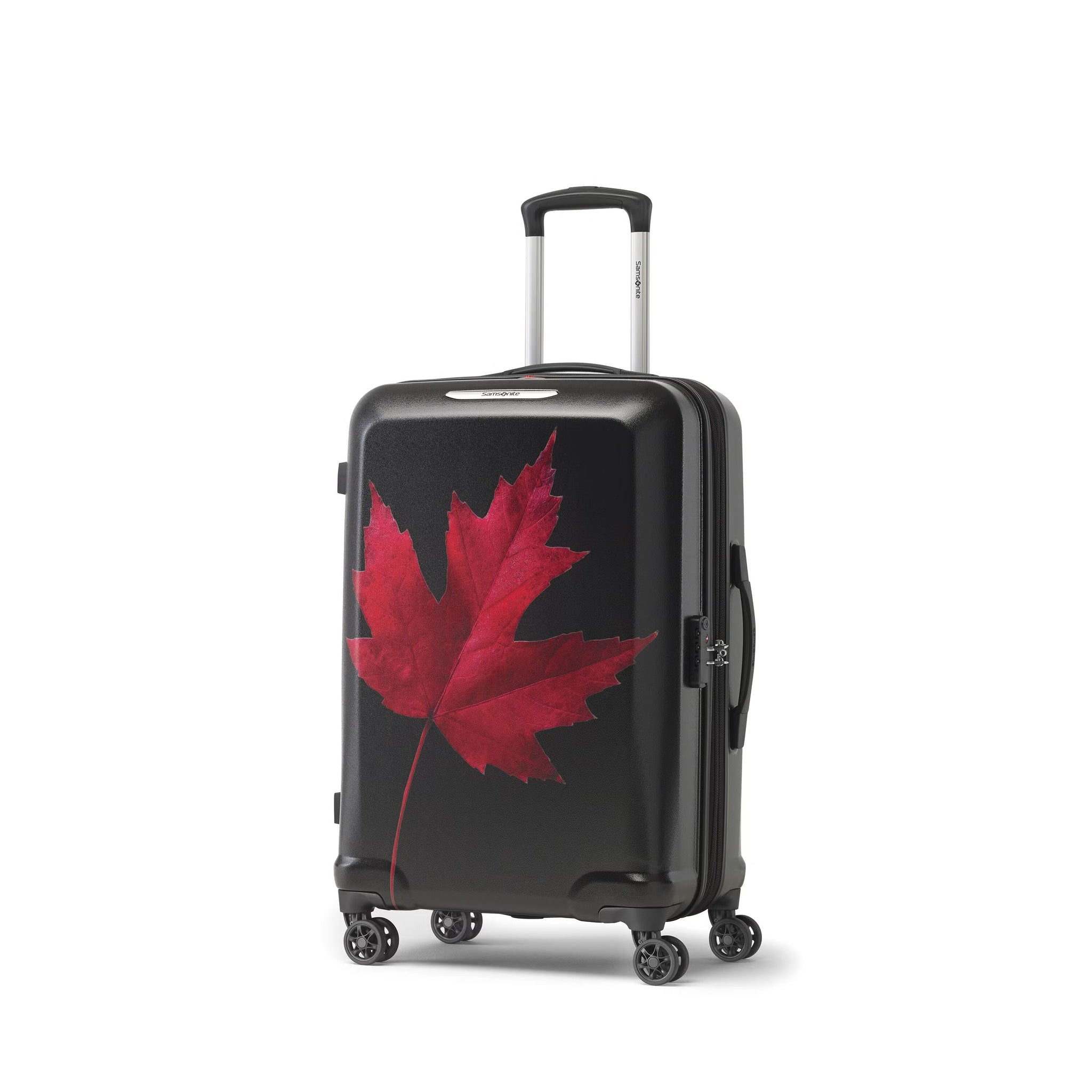 Samsonite Canadian Collection 3-Piece Nested Set Expandable - Maple Lead Red/Black