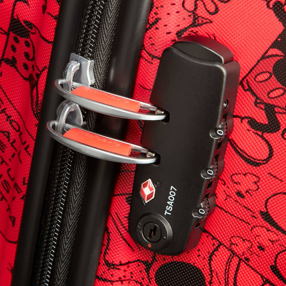 American Tourister Disney Wavebreaker Carry-On Hardside Luggage - Mickey Comics Red