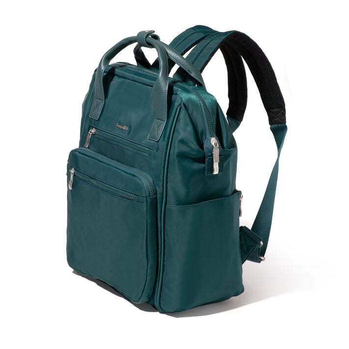 Baggallini Chelsea Laptop Backpack - Emerald Twill