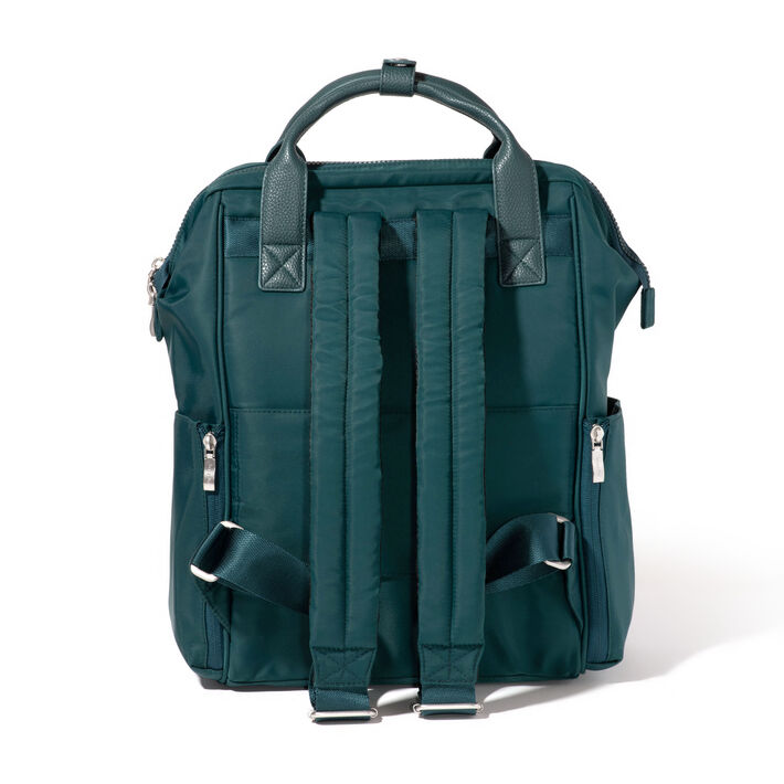 Baggallini Chelsea Laptop Backpack - Emerald Twill