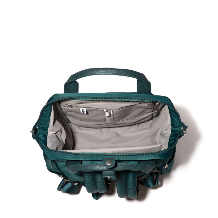 Baggallini Chelsea Laptop Backpack - Emerald Twill