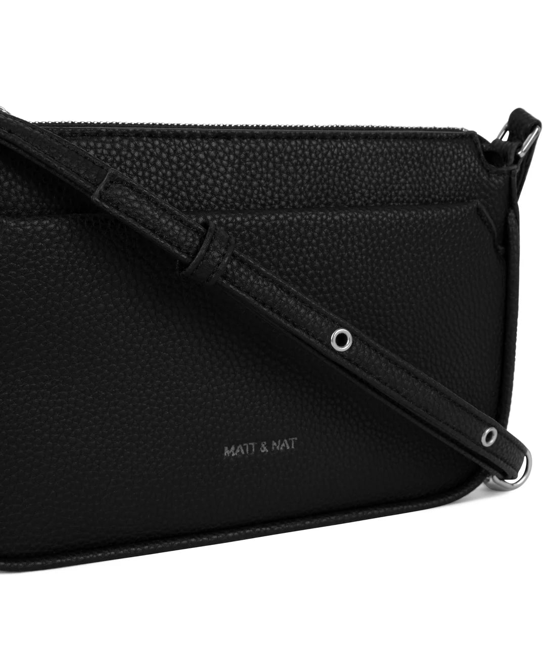 Matt & Mat Ivy Slim Vegan Crossbody Bag Grain - Black