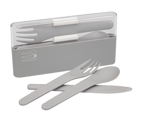 GEO 3 Piece Utensils Set - Grey