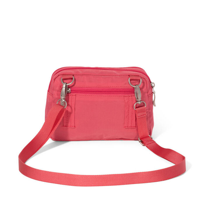 Baggallini Triple Zip With Front Wallet - Flamingo