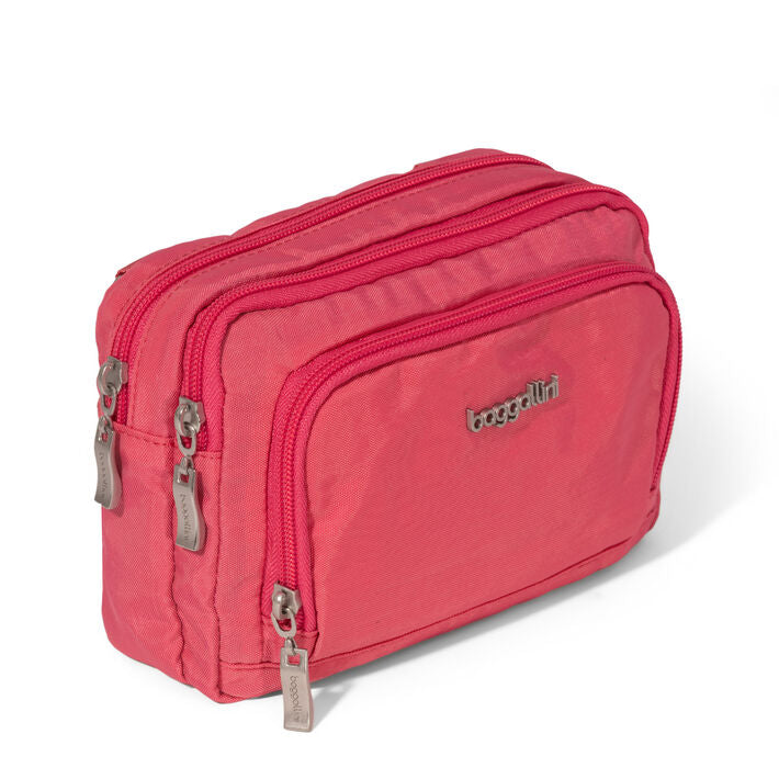 Baggallini Triple Zip With Front Wallet - Flamingo