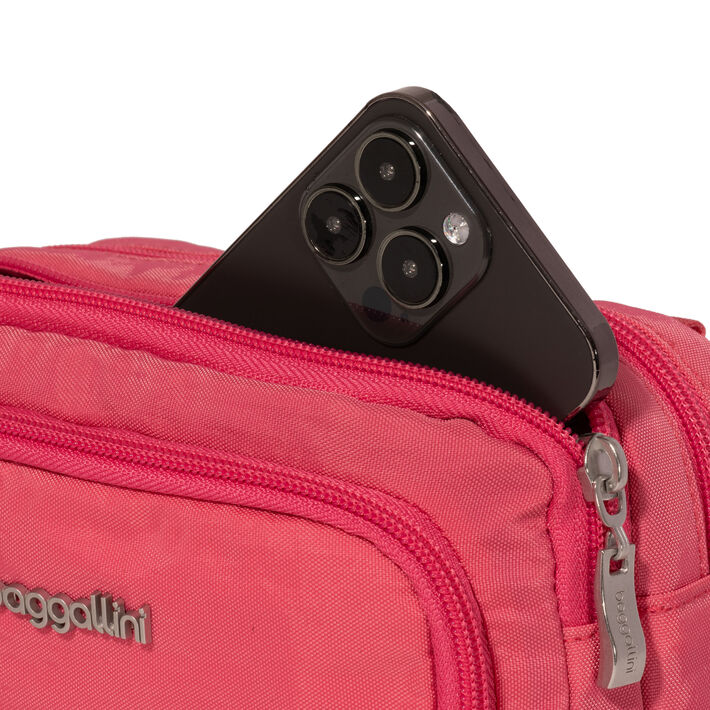 Baggallini Triple Zip With Front Wallet - Flamingo
