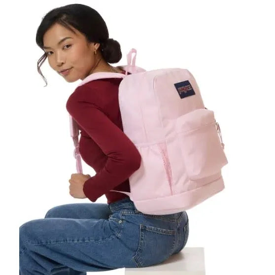 JanSport Cross Town Plus Laptop Backpack - Pink Ice