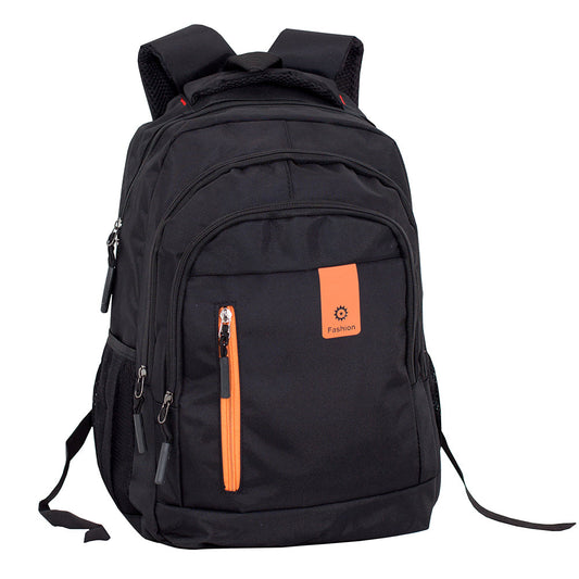 Sac à dos tendance pour ordinateur portable Geocan - Noir/Orange