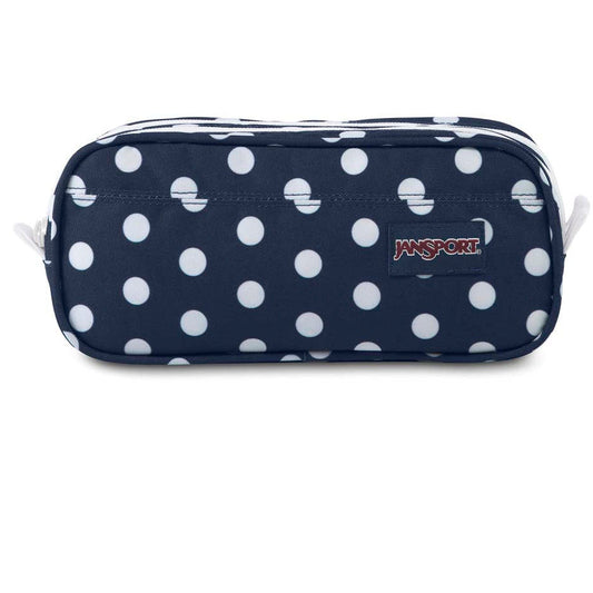 JanSport Large Accessory Pouch - Dark Denim Polka Dot