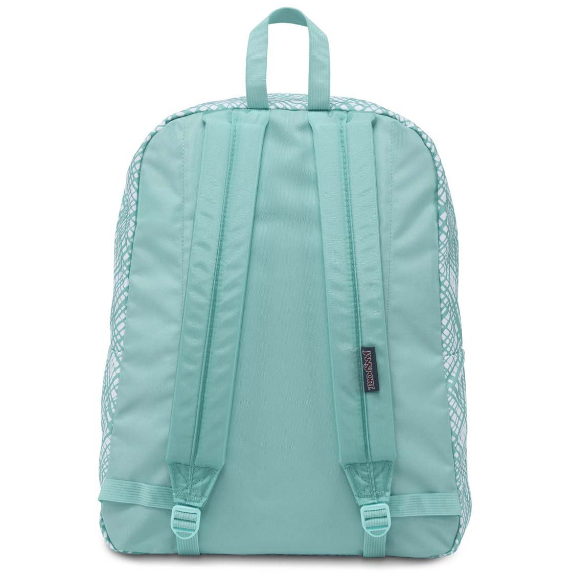 JanSport SuperBreak Backpack - Aqua Dash Jagged Plaid