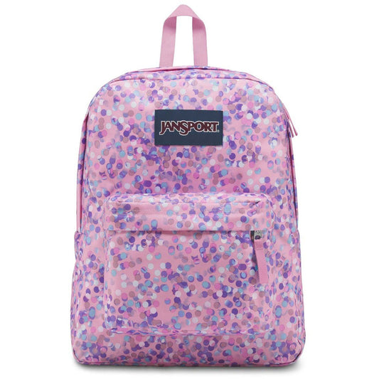 JanSport SuperBreak Backpack - Pink Sparkle Dot