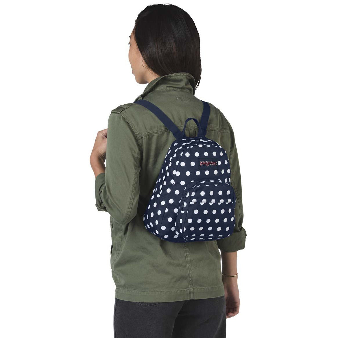 Mini sac à dos JanSport Half Pint - Denim foncé à pois