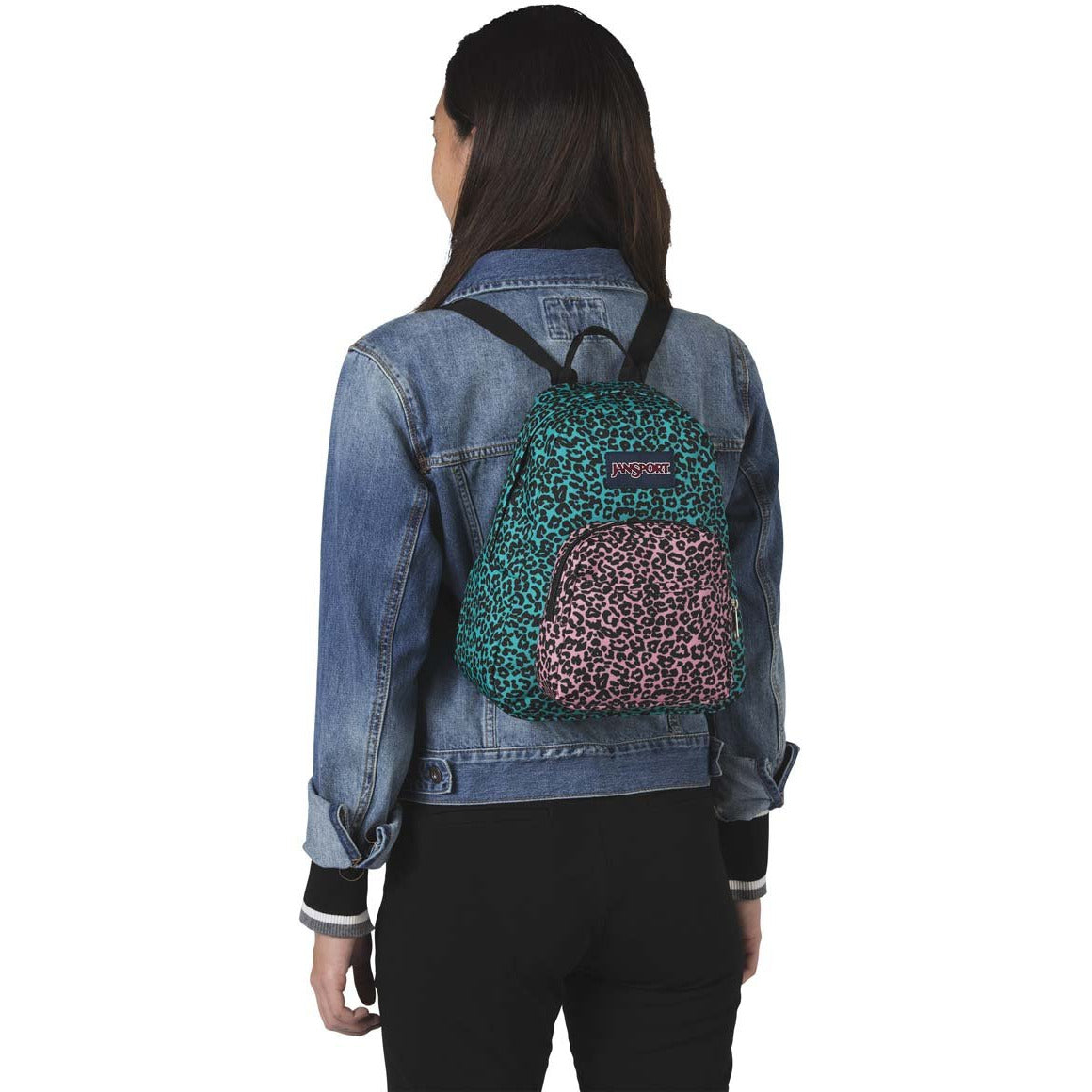 Mini sac à dos JanSport Half Pint - Bleu paon Leopard Life