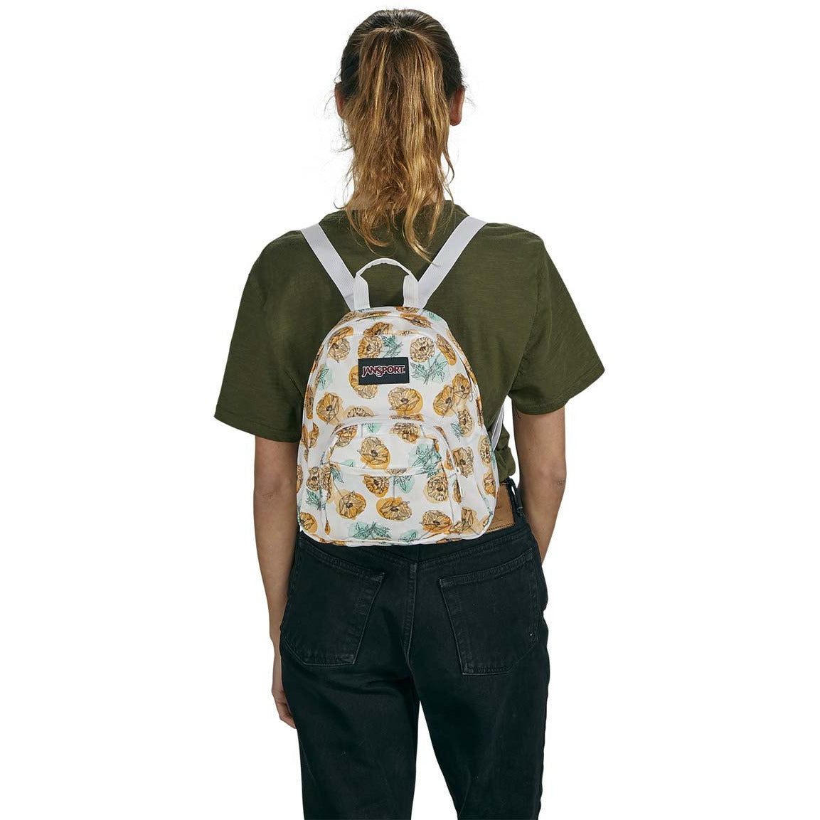 JanSport Half Pint Mini Backpack - Sloppy Poppy Gold