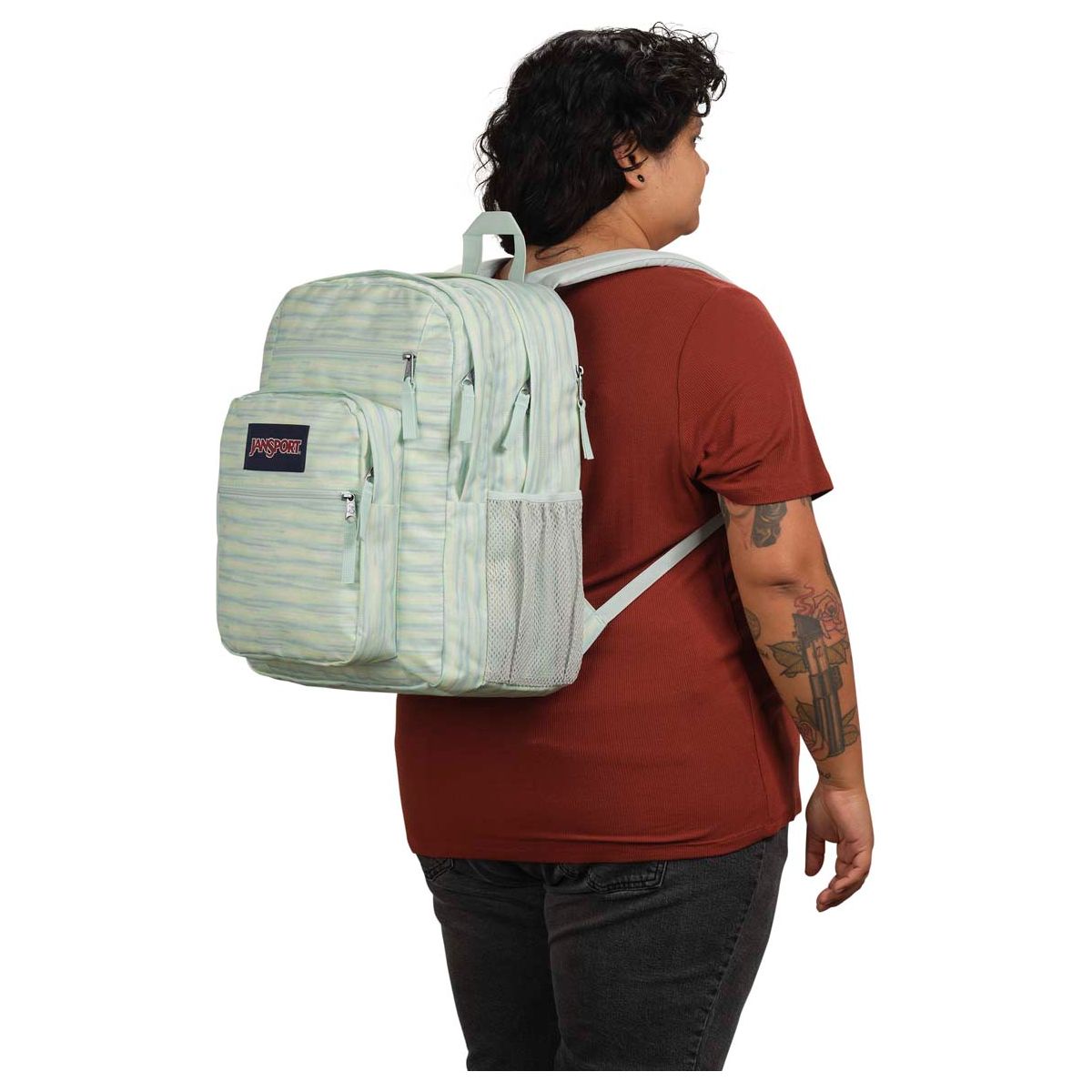 JanSport Big Student Backpack - 70S Space Dye Fresh Mint