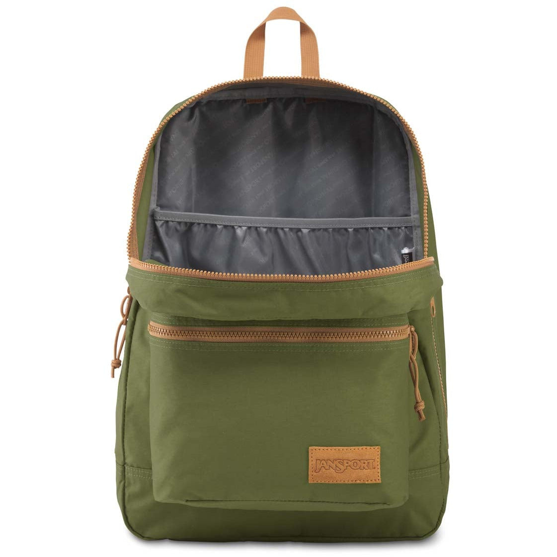 JANSPORT Super Lite Backpack -New Olive W/Dijon Brown