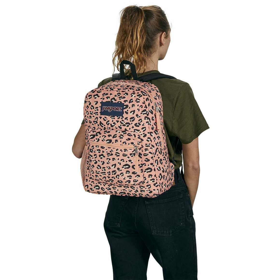 Sac à dos JanSport Cross Town – Chat de fête rose