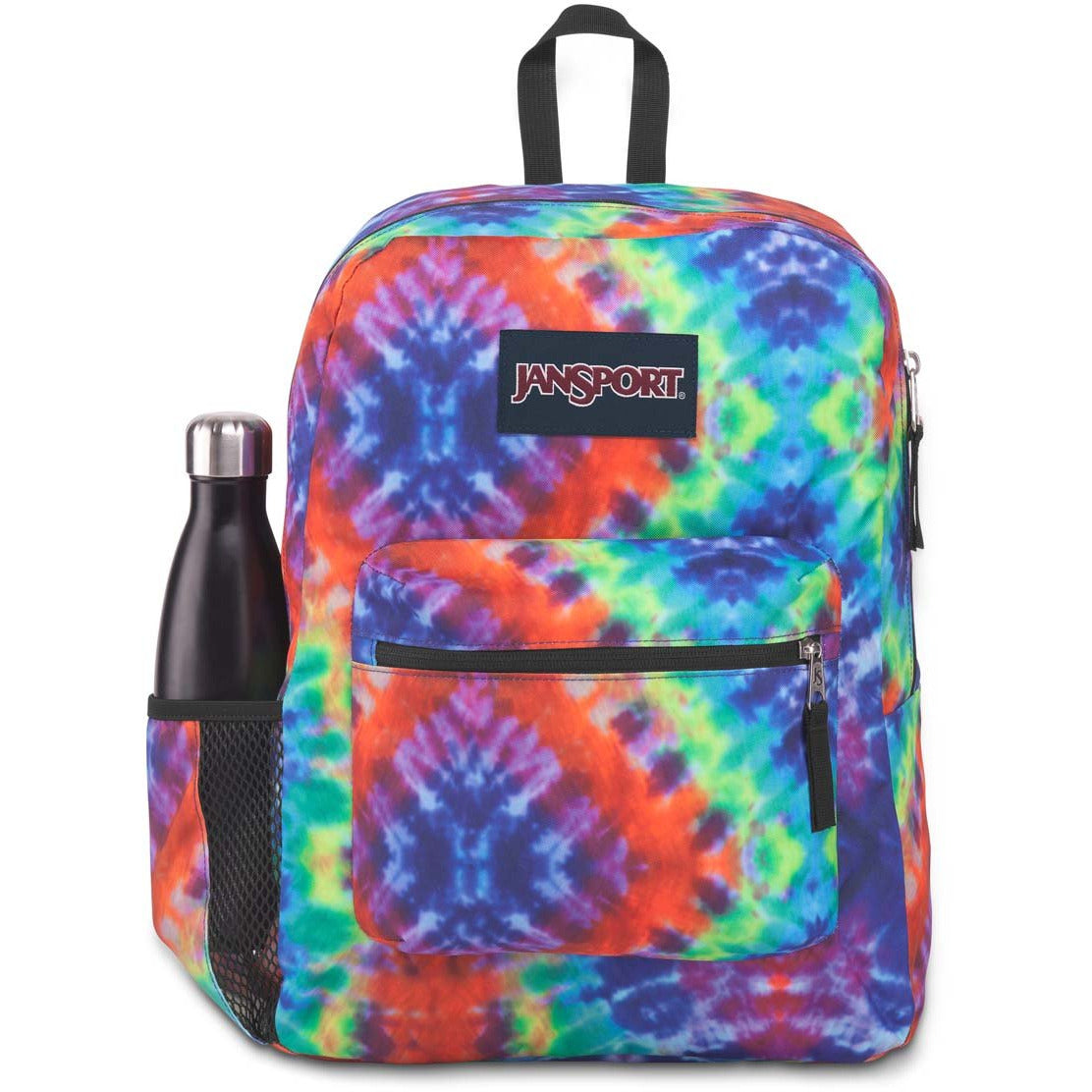 JanSport Cross Town Backpack – Red Multi Hippie