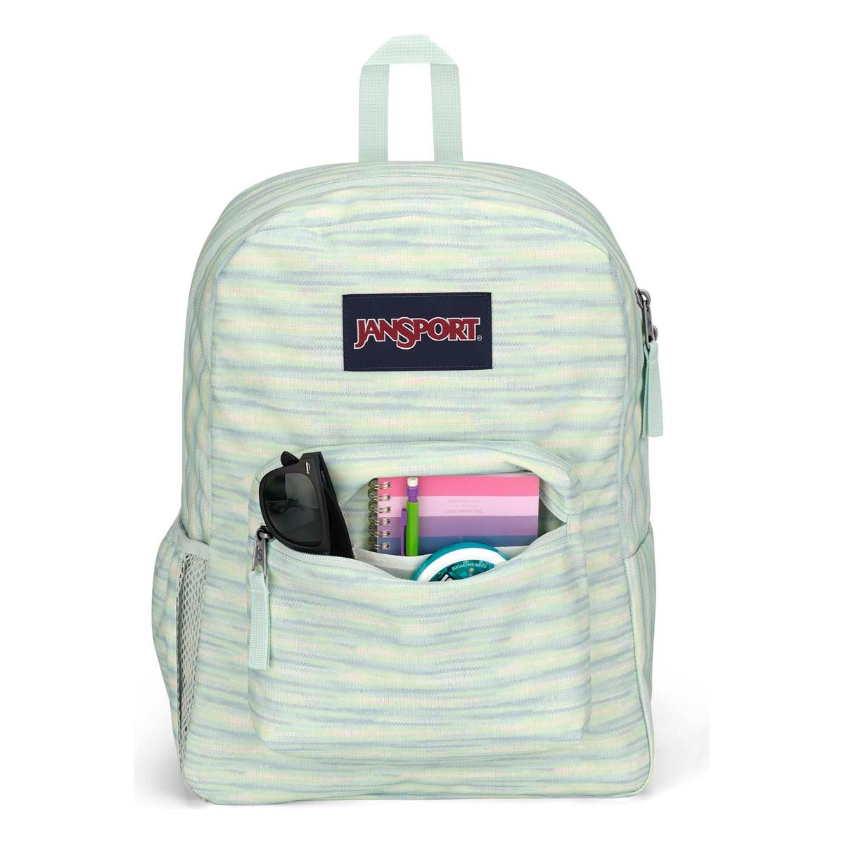 Sac à dos JanSport Cross Town – 70S Space Dye Fresh Mint