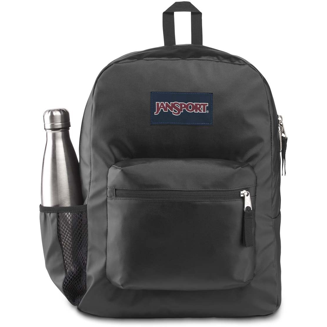 JanSport Cross Town Remix Backpack – Black Matte Coated