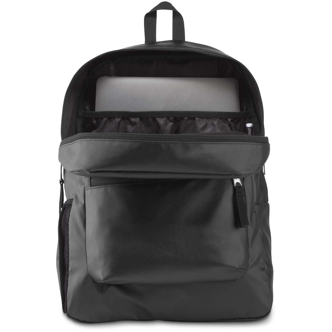 JanSport Cross Town Remix Backpack – Black Matte Coated