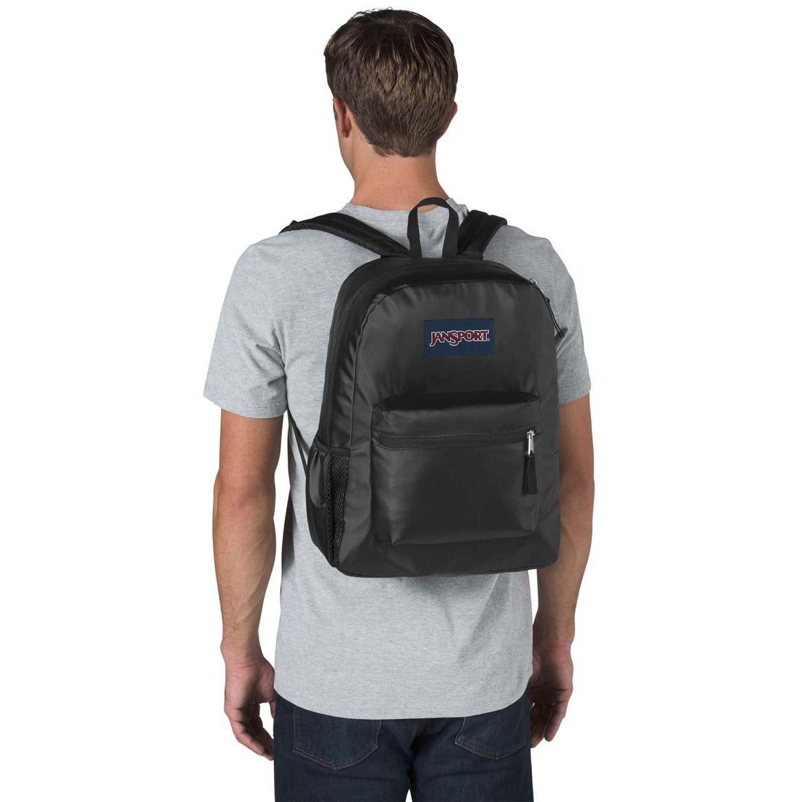 JanSport Cross Town Remix Backpack – Black Matte Coated