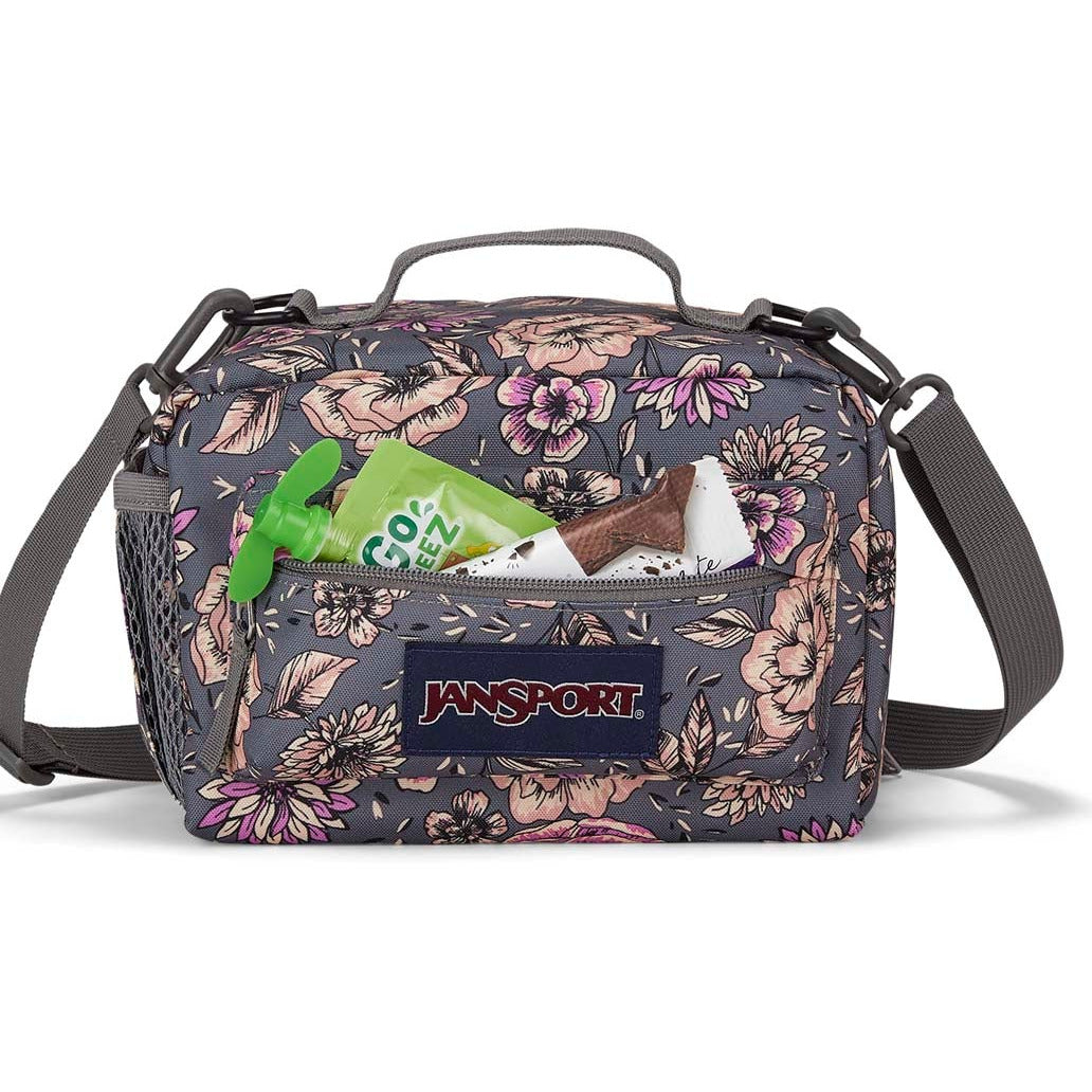 JanSport The Carryout Lunch Bag - Boho Floral Gris Graphite