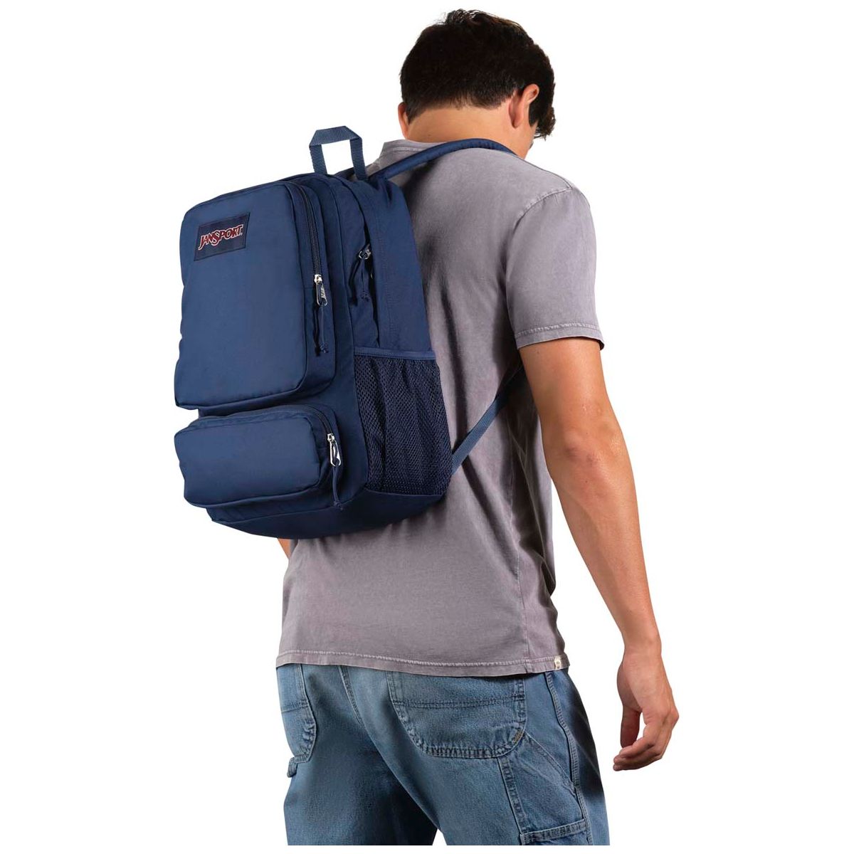 Sac à dos pour ordinateur portable Jansport Doubleton - Marine