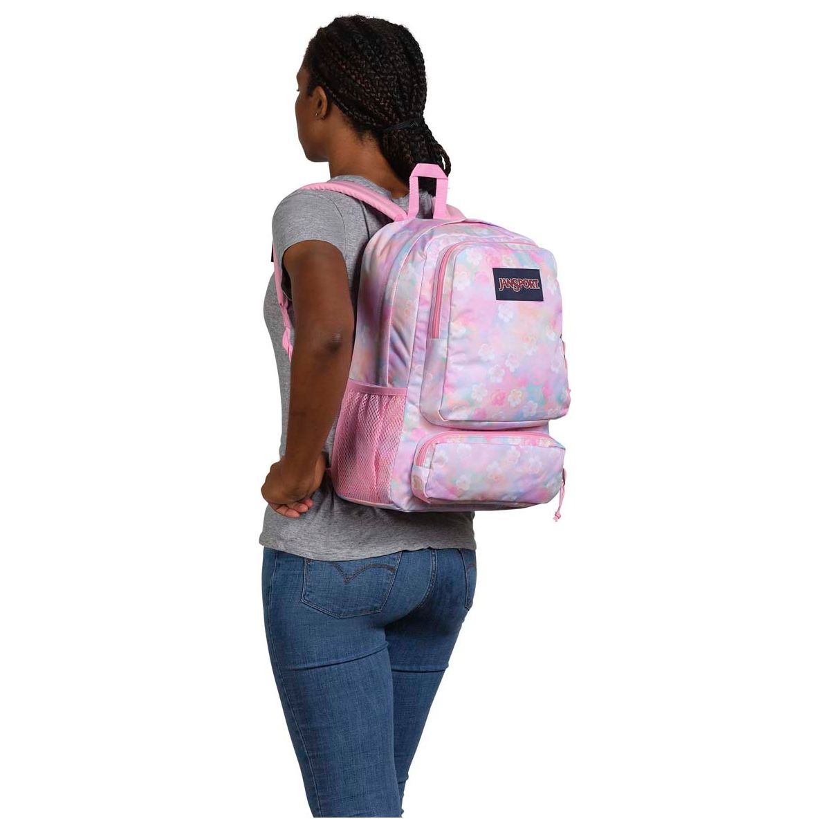 Jansport Doubleton Laptop Backpack - Neon Daisy