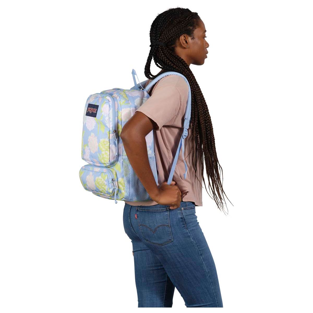 Sac à dos pour ordinateur portable Jansport Doubleton - Tapisserie d'automne Hortensia